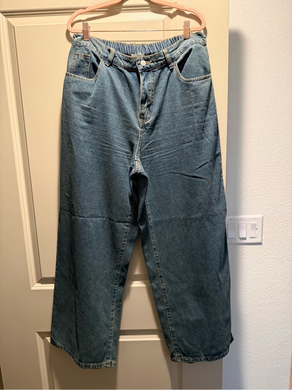 Forever 21 Wide-Leg Blue Denim Jeans
